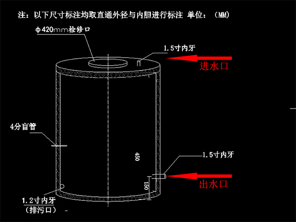 不锈钢水塔水管进出接法图解